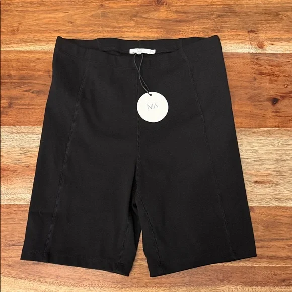 NIA Women's Black Bike Shorts - Picture 1 of 3